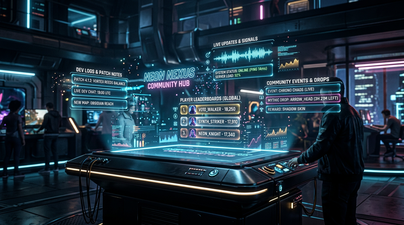PixelForge community hub interface preview